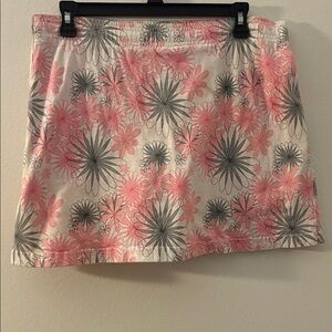 Floral Pink and Gray Skort